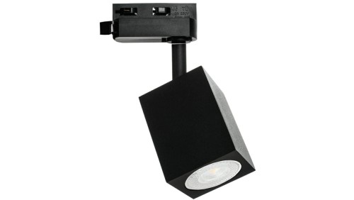 Lampa OSCAR-Track-ALU-B/B-1F czarna z czarnym przegubem 1xgu10 LUXsystem-1F (na szynę jednofazową)