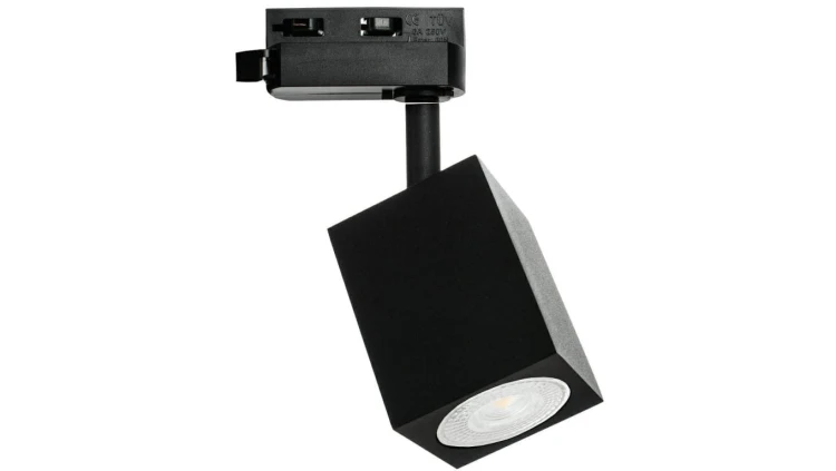 Lampa OSCAR-Track-ALU-B/B-1F czarna z czarnym przegubem 1xgu10 LUXsystem-1F (na szynę jednofazową)
