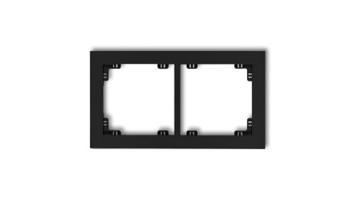 DECO Ramka podwójna czarny mat 12DR-2