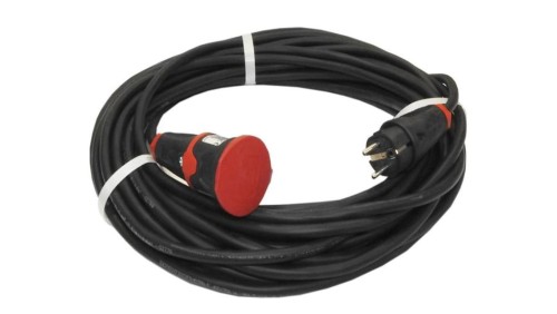 Przedłużacz budowlany jednofazowy elCORD 16A 230V IP44 50m H07RN-F 3G2,5 z wtyczką uni-schuko i gniazdem z zatyczką 30126500