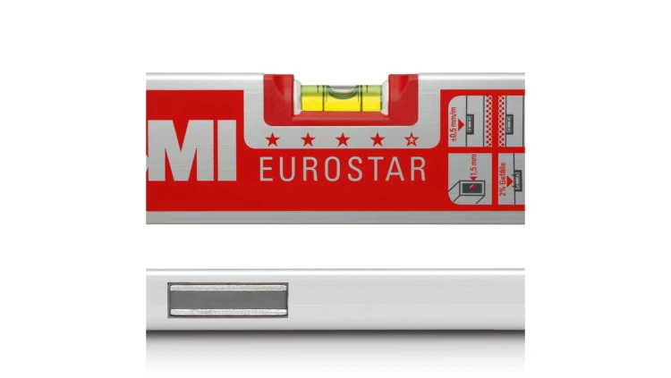 Poziomica aluminiowa magnetyczna 120cm BMI EUROSTAR 120 MAGNET 17-112-21