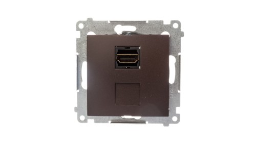 Simon 54 Gniazdo HDMI brąz mat DGHDMI.01/46