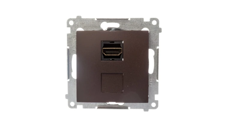 Simon 54 Gniazdo HDMI brąz mat DGHDMI.01/46