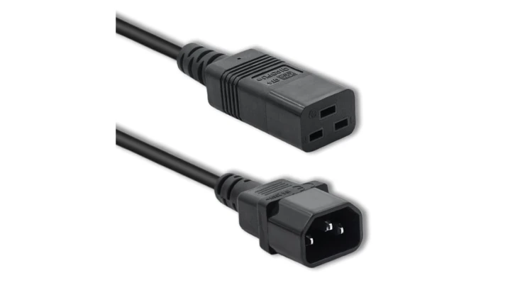 Qoltec Kabel przedłużający zasilający IEC C14/C19 3x1.5mm² 2m