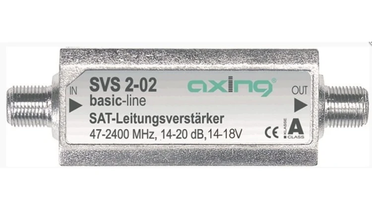 Wzmacniacz liniowy szerokopasmowy SAT SVS 2-02 wzmocnienie 14-20dB SVS 2-02 MINI