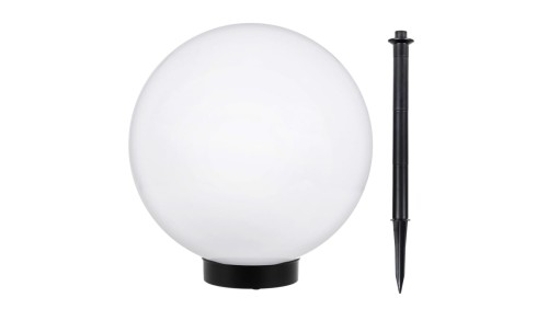 Solarna lampa wolnostojaca ogrodowa GB166 - kula 25x25x58cm, bialy LED GB166