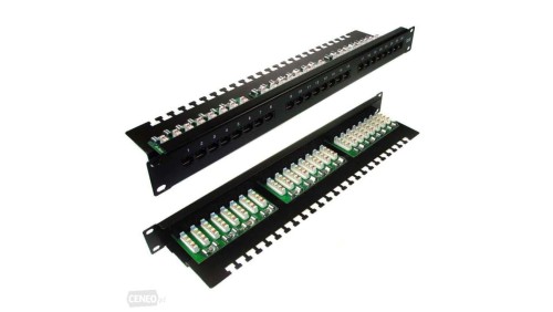 CU.PP.00032 Patch panel 19 1U 24xRJ45 kat.6 UTP GMPnet supported by BITNER - 25 LAT gwarancji