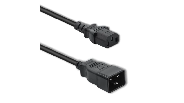 Qoltec Kabel przedłużający zasilający IEC C20/C13 3x1.5mm² 1.2m