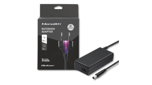 Qoltec Zasilacz do laptopa Dell 65W 19.5V 3.34A 7.4*5.0+pin +kabel zasilający