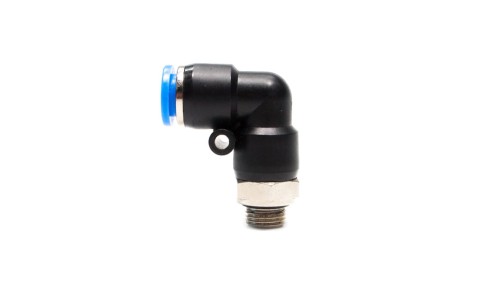 Złączka pneumatyczna wtykowa kątowa do węża fi 12 mm, G 3/8 GZ, tworzywo sztuczne