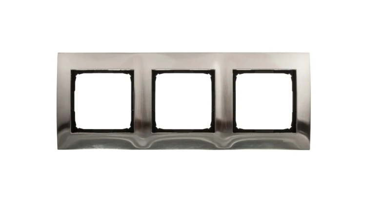 Simon 54 Premium Ramka potrójna metalowa inox DR3/61
