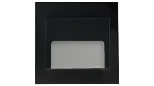 Oprawa Ontario czarna 1,5W 12VDC zimna 9 led smd 3014 kwadrat do puszki fi 60
