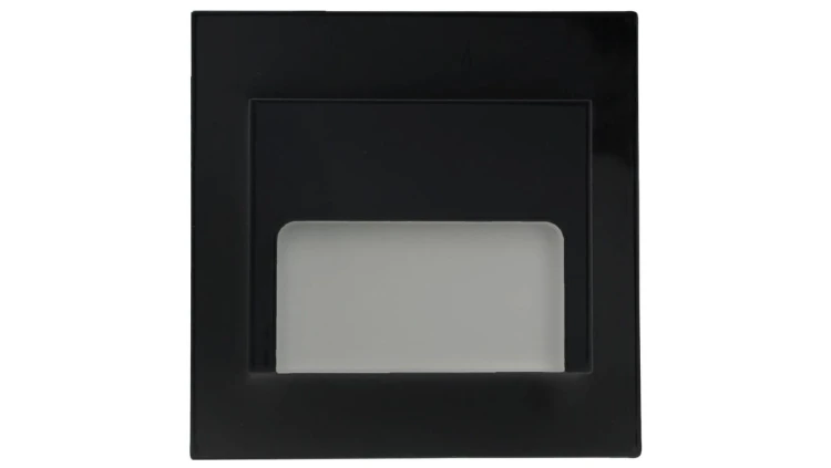 Oprawa Ontario czarna 1,5W 12VDC zimna 9 led smd 3014 kwadrat do puszki fi 60
