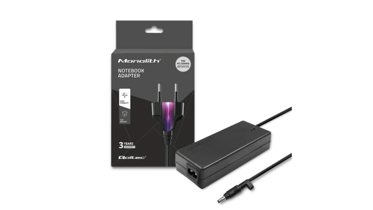 Qoltec Zasilacz do laptopa HP 65W 18.5V 3.5A 4.8*1.7 +kabel zasilający