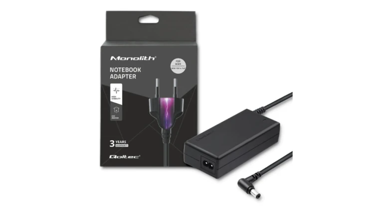 Qoltec Zasilacz do laptopa Acer 90W 19V 4.74A 5.5*2.5 +kabel zasilający