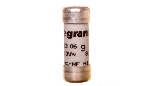 Wkładka bezpiecznikowa cylindryczna 8,5x23mm 6A 250V 011306 /10szt./