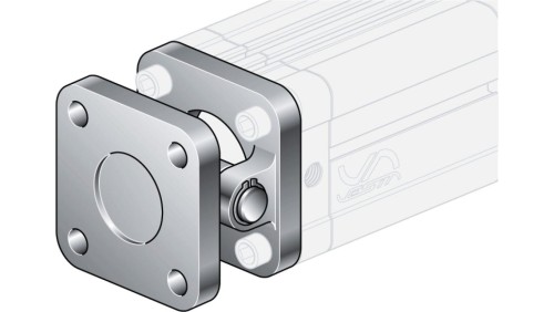 Ucho proste kompletne do siłownika pneumatycznego D100, ISO15552/6431, ISO21287, ze śrubami montaż.