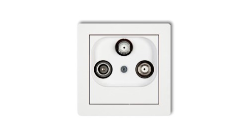 DECO Gniazdo antenowe 2 wyjścia SAT + TV biały DGSN