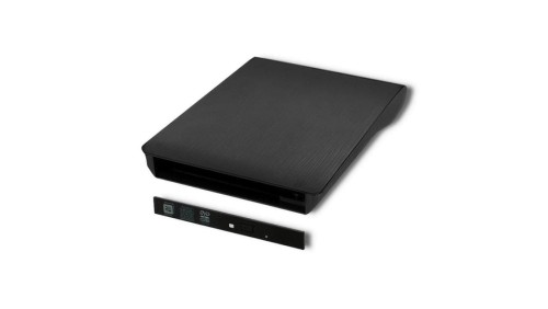 Qoltec Obudowa/kieszeń na napęd optyczny CD/DVD SATA USB 3.0 9.5mm wbudowany kabel