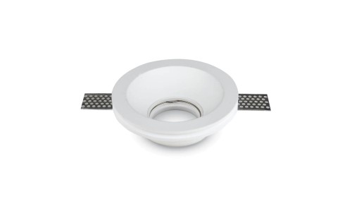 Oprawa Oczko VT-776 GU10 Okrągła Biała Gips 120mm x 40mm 3640