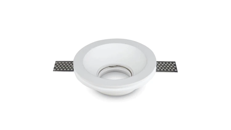 Oprawa Oczko VT-776 GU10 Okrągła Biała Gips 120mm x 40mm 3640