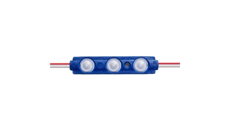 Moduł 160st 3 led 2835 0,72W niebieski 12VDC