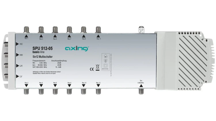 Multiswitch 5/12 SPU 512-05 z pasywną naziemną 5 wejść / 12 wyjść SPU 512-05
