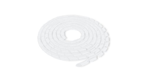 Qoltec Organizer do kabli 6mm 10m Biały/ transparentny