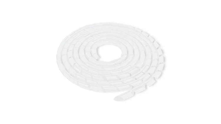 Qoltec Organizer do kabli 6mm 10m Biały/ transparentny