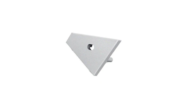 Zaślepka do profil Corner14 srebrna PRAW / RIGHT gen2 z otworem / with hole silver 1szt