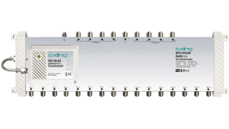 Multiswitch 9/16 SPU 916-05 z pasywną tv naziemną 9 wejść / 16 wyjść SPU 916-05