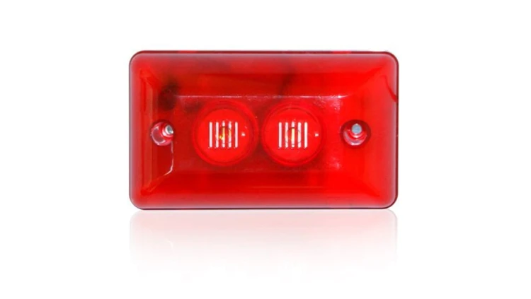 Sygnalizator akustyczno-optyczny 105dB, piezoelektryczny, optyka-diody LED, pobór 250mA/5mA,6-14V SV 102