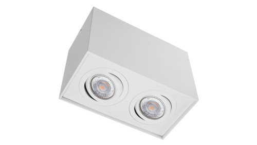 Oprawa sufitowa natynkowa INDI-2 Gu10 230V sand white / biała piaskowana 180x97x124