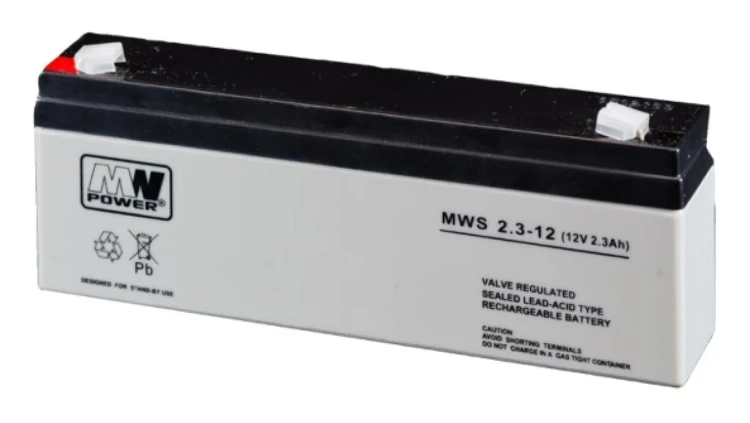 Akumulator AGM 12V 2,3Ah (178x34x69mm) MWS 2.3-12
