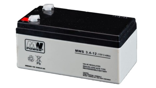 Akumulator AGM 12V 3,4Ah (134x67x60mm) MWS 3.4-12