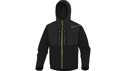 Kurtka Softshell z poliestru i elastanu kolor czarno-żółty rozmiar L HORT2NJGT