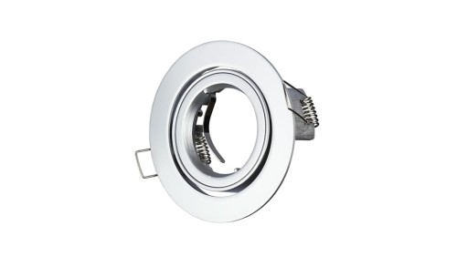 Oprawa punktowa Oczko 1xGU10 IP20 Okrągła Metaliczna Szarość 3647