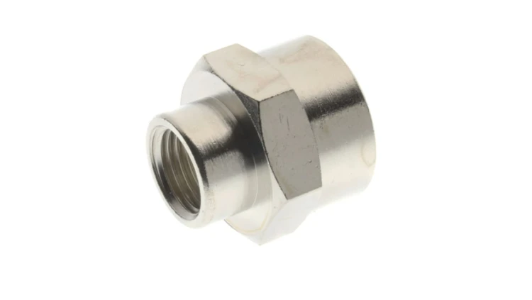 Mufa gwintowana redukcyjna G 1/8 GW - G 3/8 GW, mosiądz niklowany