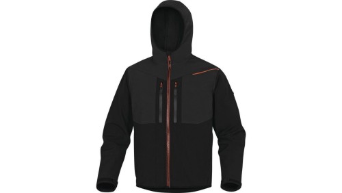 Kurtka Softshell z poliestru i elastanu kolor czarno-pomarańczowy rozmiar XL HORT2NOXG