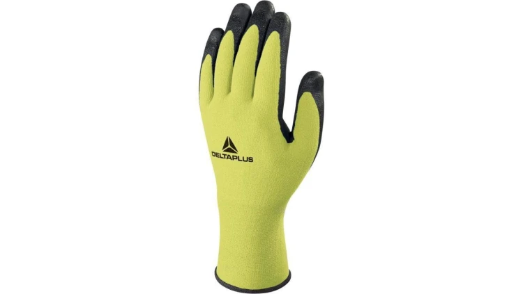 Rękawica dziana z Poliamid/Spandex, Strona Chwytna Powlekana Pianką Nitrylową/Tpu kolor żółty 8 VV734JA08