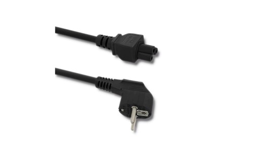 Qoltec Kabel zasilający IEC C5/SCHUKO koniczynka 3x0.75mm² 1.4m