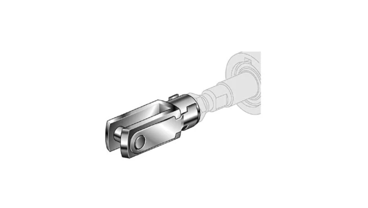 Końcówka widełkowa M12x1,25 do siłownika pneumatycznego D40, ISO15552/6431