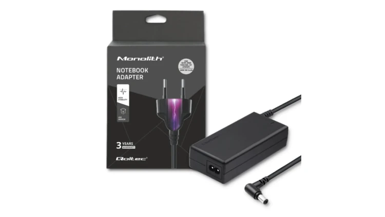 Qoltec Zasilacz do laptopa 65W 19V 3.42A 5.5*2.5 +kabel zasilający