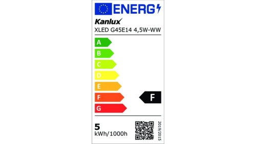 Żarówka LED E14 XLED G45 E14 4,5W-WW 470lm 2700K barwa ciepła 29624