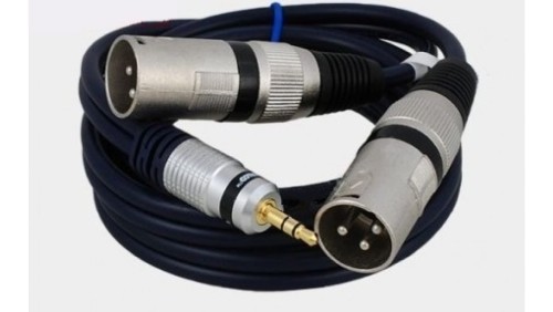 Kabel przyłącze dedykowane do mikserów 2x wtyk XLR/wtyk Jack 3.5 stereo MK32/B /5,0m/