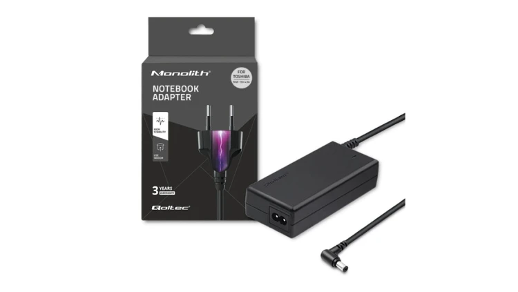 Qoltec Zasilacz do laptopa Toshiba 90W 19V 4.9A 5.5*2.5 +kabel zasilający