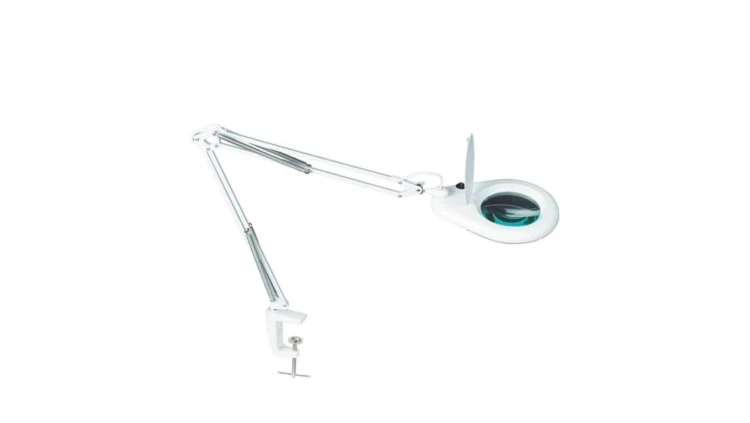 Lampa z lupą przykręcana do blatu stołu Lupa szklana 127mm Powiększenie 5D (2,25x) MA-1215CF 22257