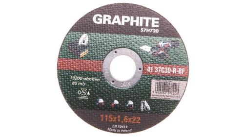 Tarcza tnąca do kamienia 115 x 1.6 x 22.2 mm, 41 37C30-R-BF