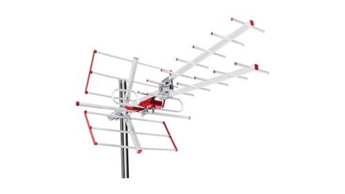 Antena zewnętrzna TV DVB-T/T2 H.265 HEVC Combo UHF VHF aktywna max 100dBµV Maclean MCTV-855A filtr Lte