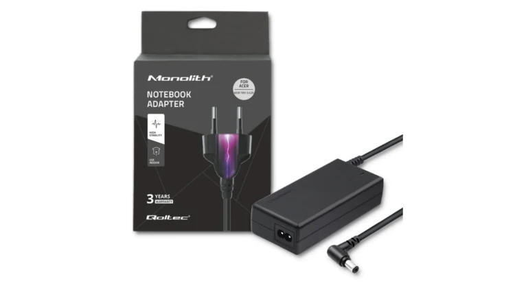 Qoltec Zasilacz do laptopa Acer 65W 19V 3.42A 5.5*2.5 +kabel zasilający